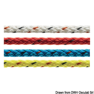 Marlow pre-stretched line, white 4 mm